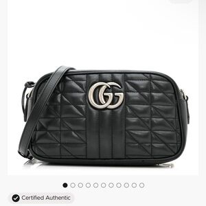 Gucci Black Marmont Quilted Crossbody Bag